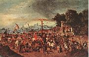 BRUEGHEL, Pieter the Younger Crucifixion dgg oil on canvas